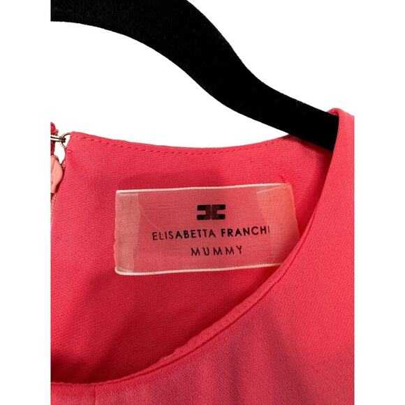 Elisabetta Franchi Mummy Maternity Pink Short Sleeve Mini Dress Size 4 - Picture 4 of 13